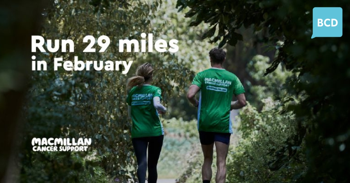 In February, Kiele, our Customer Service Executive, has signed up for the Macmillan 29 Mile challenge, running 29 miles over the 29 days of February. 

Kiele is raising money to support her auntie and all the others going through the challenges of cancer. 

Show your support a...