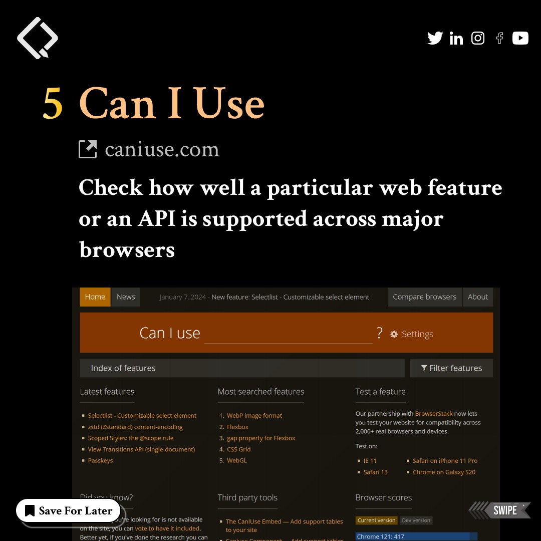 qubycles's tweet image. "Elevate your web development game with these must-have tools! From code optimization to design finesse, these tools have got you covered. 💻✨ #WebDevEssentials #CodingMagic"
Follow us 👉 @qubycles
Visit Us:- qubycles.com
#qubycles #BeJobReady #css #coding #github
