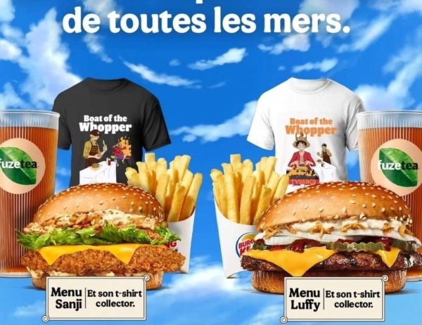 ¿Para cuando una colaboración entre #ONEPIECE y #burguerking  en España? En Francia ya lo han hecho