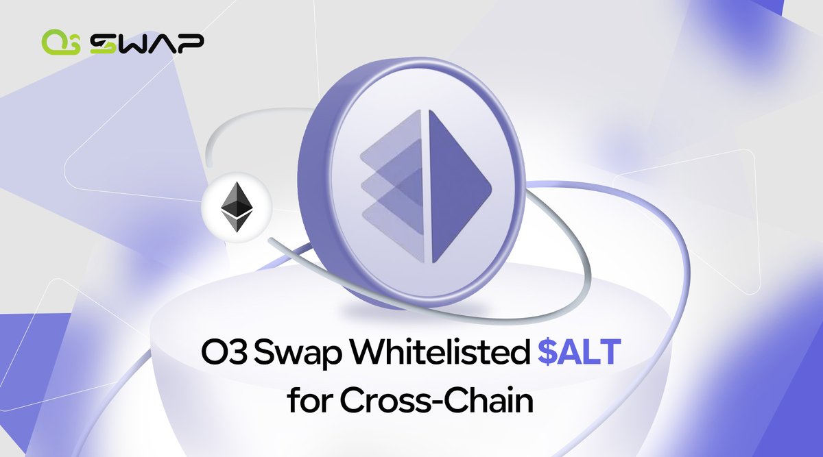 O3 Swap's just listed the @alt_layer native token! Users from all of the EVM ecosystems we support can now swap to and from their token with ease thanks to the power of aggregation!