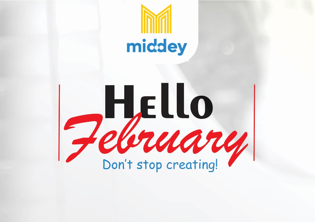 MiddeyHQ's tweet photo. Hello February!
Don't stop creating...

#middey #fintech #fintechinnovation #nigeria #AkwaIbomTwitter https://t.co/yzjtEV5IyU