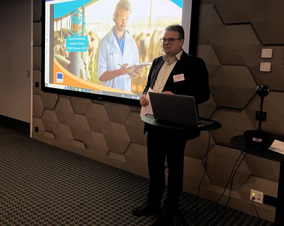 New EU project <a href="/Digi4Live/">Digi4Live</a> has started! Coordinator <a href="/Jarkko_Niemi/">Jarkko Niemi</a> opened the meeting.

The aim is to help European livestock businesses leverage digital technologies and data, showcasing how improved standardization and communication can benefit small and medium-sized farmers.