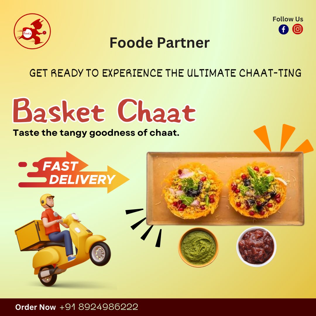 Foodepartner's tweet photo. Today Special 

Basket Chaat

Foode Partner

Order Now 
+91 8924986222

hashtag#foode hashtag#foodepartner hashtag#hardoicity hashtag#foodedeliverypartner hashtag#business hashtag#startup hashtag#foodeonlinefooddelivery hashtag#foodean hashtag#foodie hashtag#vocalforlocal https://t.co/VCJtVsOWiu