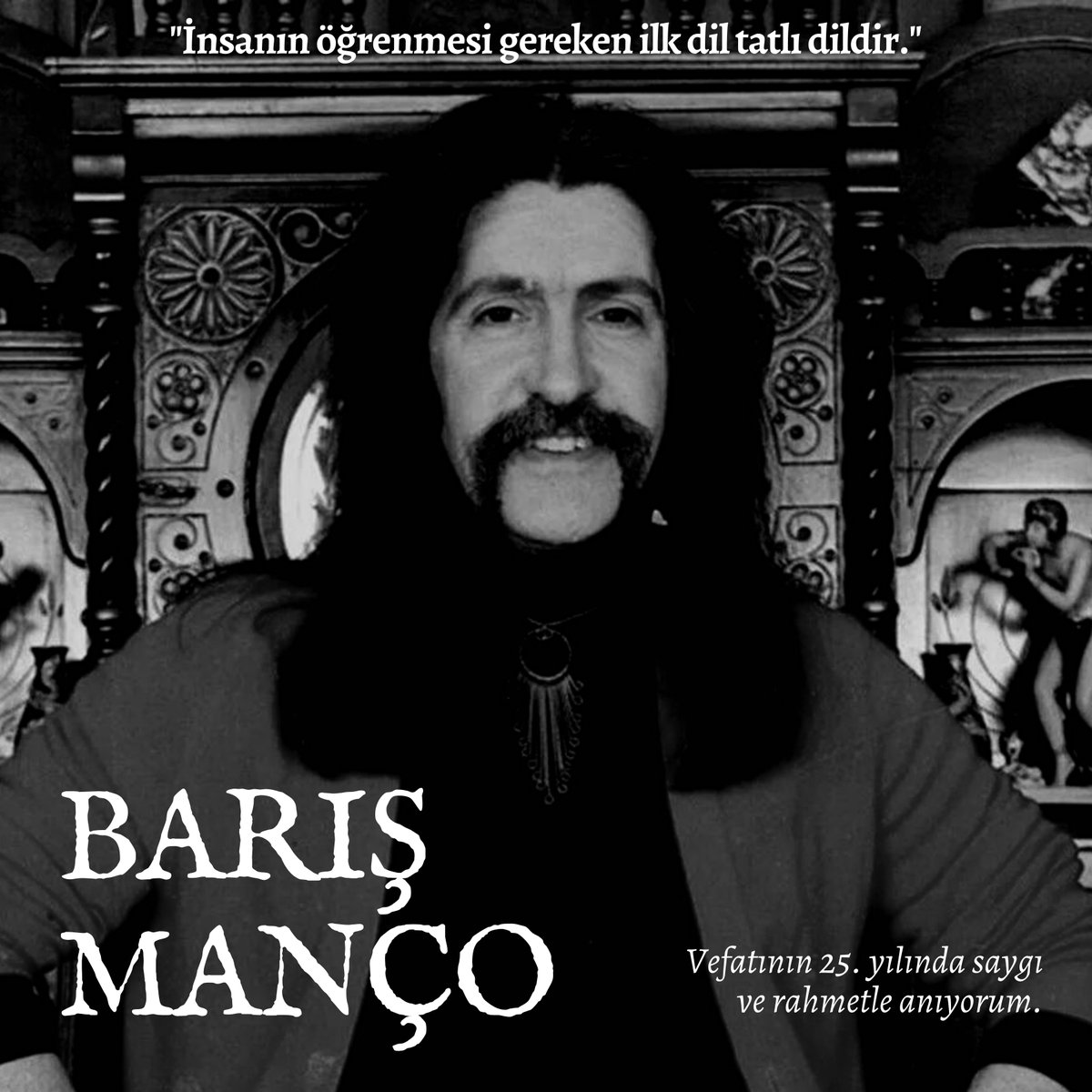 _omerbudak_'s tweet photo. Barış Manço’yu vefatının 25.yıl dönümünde saygı ve rahmetle anıyorum. 
#barismanco https://t.co/iM9jjrbMst