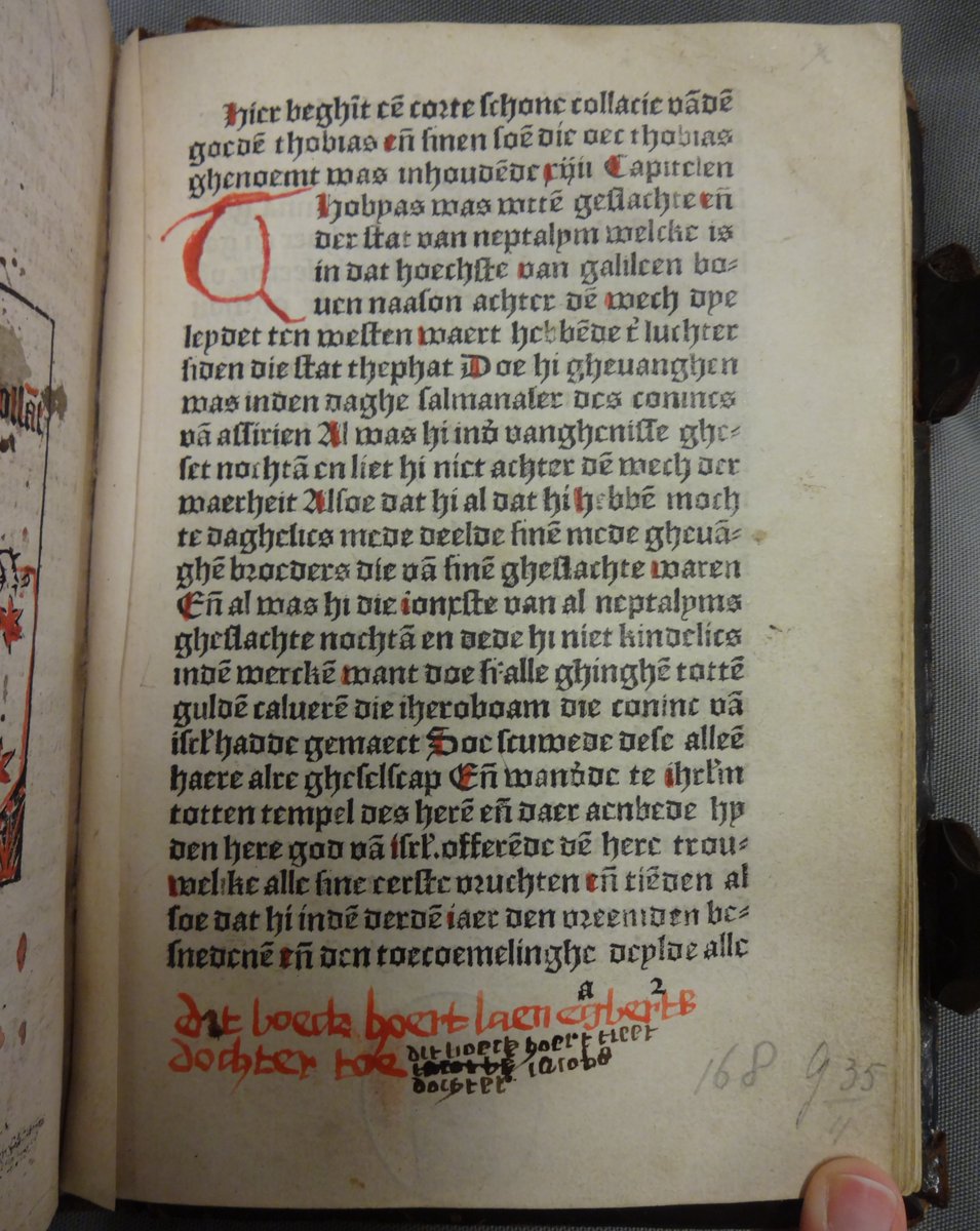 If the rubrication and the provenance mark are equally red, did Egbertsdochter own AND rubricate her books? 🤩 In any case: #herbook, twice, as there is a second inscription! Copy of KB The Hague: KW 168 G 35 [4]