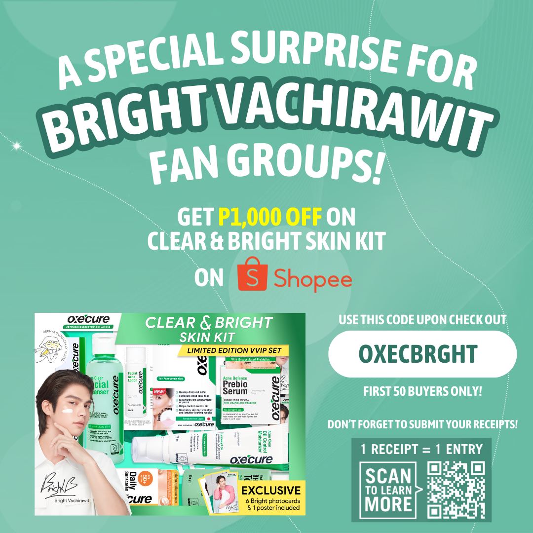 2wks left to buy the limited edition kit and join the raffle! @Oxecure_PH is making it more enticing to get it for yourself! Get Php1k off when you buy via Shopee using the code OXECBRGHT (50 buyers only) Good luck, PH Brights! #bbrightvc #OxecureXBrightinBKK #OxecurePHxBright