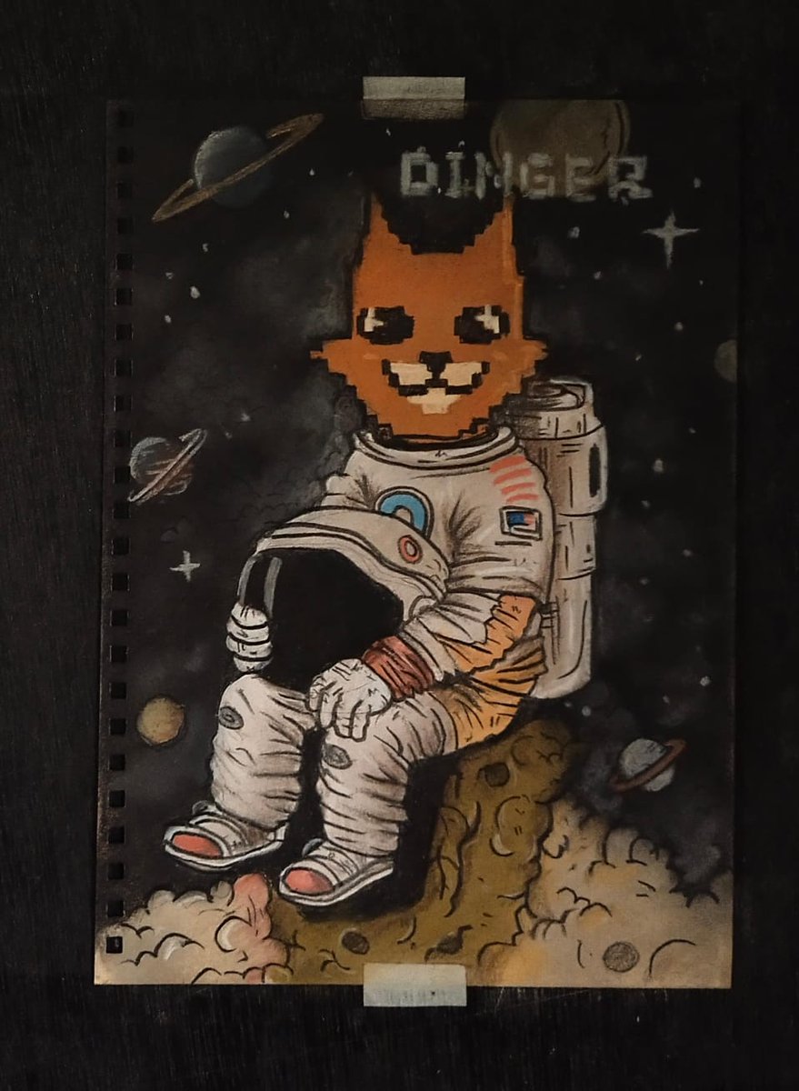 Mlb_yankeees's tweet photo. my special entry me made 8 hours with my hand i just give my best for  @dingertoken 
 i hope u like it my entry and effort thanks very much💗💗💗💗

#DingerArt2024 #CreativeCats #ArtContest 🖌️✨🏆 https://t.co/yCxVN7wBbf