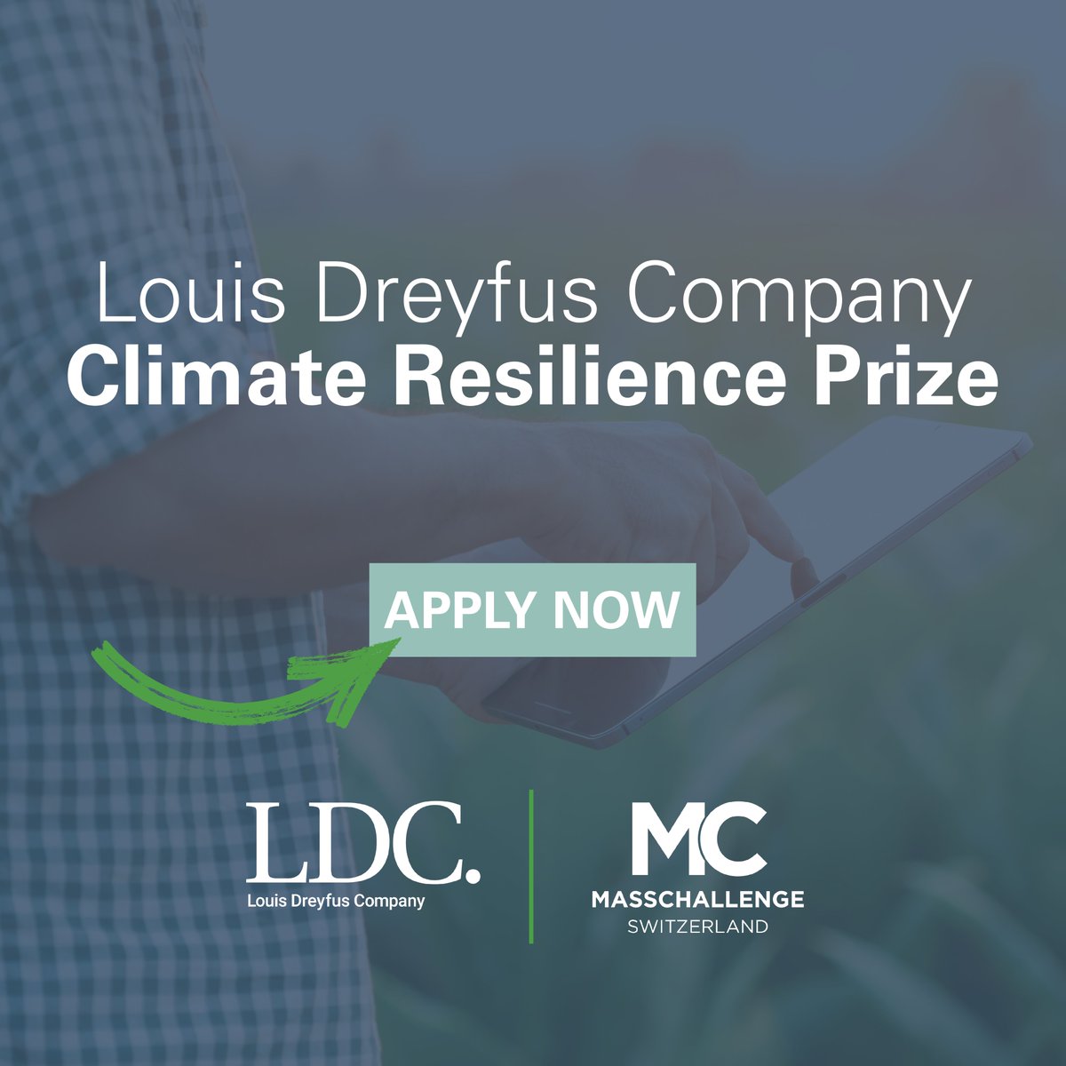 MassChallengeCH's tweet photo. 🚀 Calling all Agrifood Tech #startups! 🌱Apply for the 2nd edition of the Louis Dreyfus Company Climate Resilience Prize and win CHF 100,000! 🏆 
Drive #climate resilience in food and agriculture. Apply by Feb 28! 🌎✨
https://t.co/YdZAipR7vk 
@WeAreLDC https://t.co/2wWqliwH65