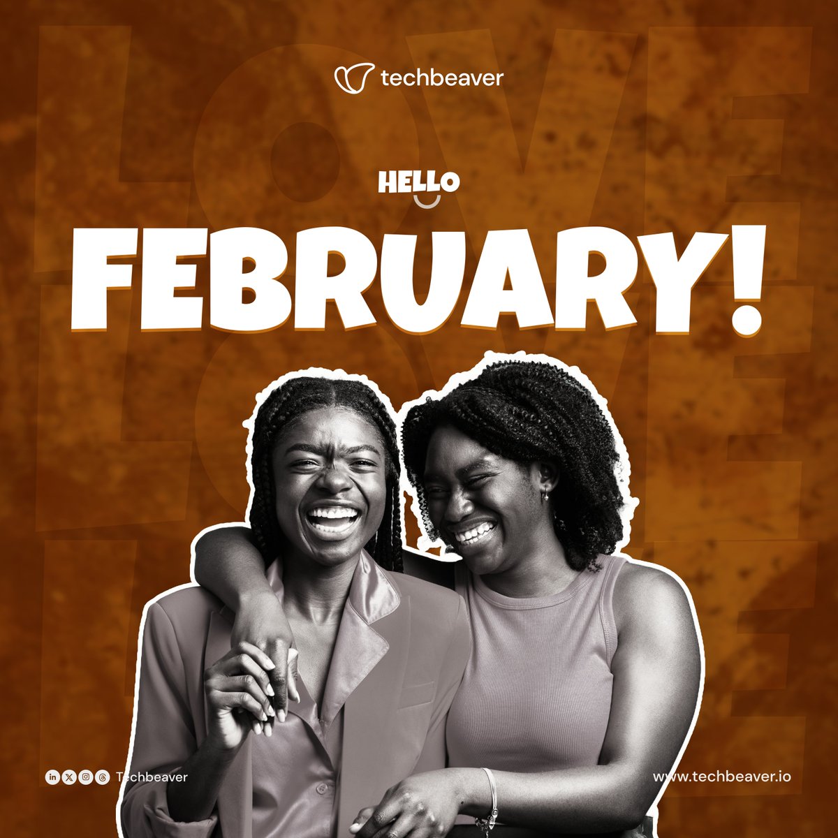 techbeaver_io's tweet photo. Itโs a new month!
Remember that skill you planned on learning this year, well this is the second month of the year, and it isnโt too late to make that move.
Happy New Month, and welcome to the Month of Love.
#Febuary #Newmonth #MonthofLove #Softwaredevelopment #Techbeaver https://t.co/daXxZvffm9