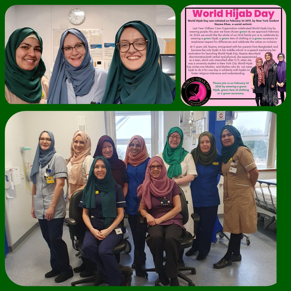 Ward 1/Silver Heart Unit celebrating #WorldHijabDay 🩶🥰<a href="/BuryCO_NHS/">Bury Care Organisation</a> <a href="/NCAlliance_NHS/">Northern Care Alliance NHS Foundation Trust (NCA)</a> #SilverHeartUnit #Ward1 #IntegratedCardiologyUnit