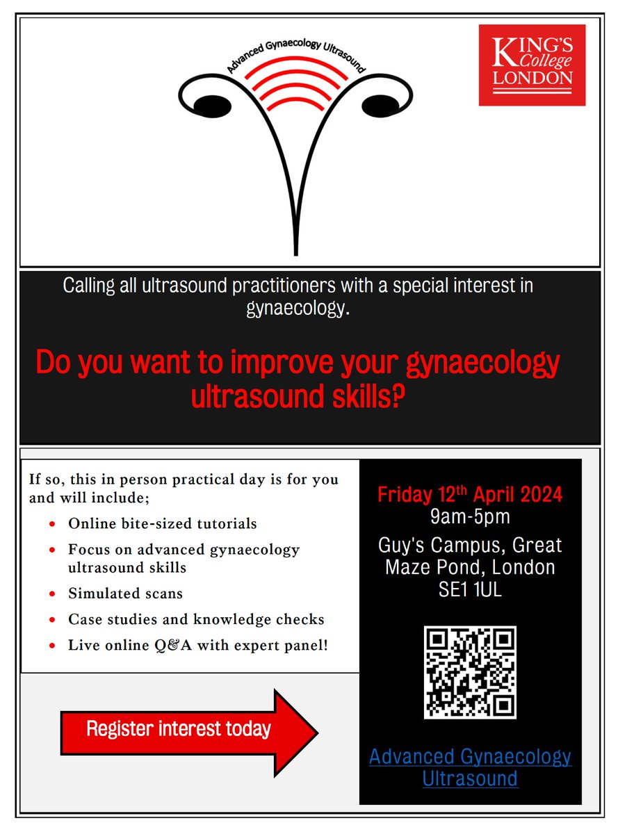 AmirBennett87's tweet photo. Calling all #ultrasound practitioners with special interest in #Gynaecology ultrasound to join us on this unique study day. Register your interest using this link https://t.co/YHwkHxqQ88 https://t.co/L9s3RK94Dh