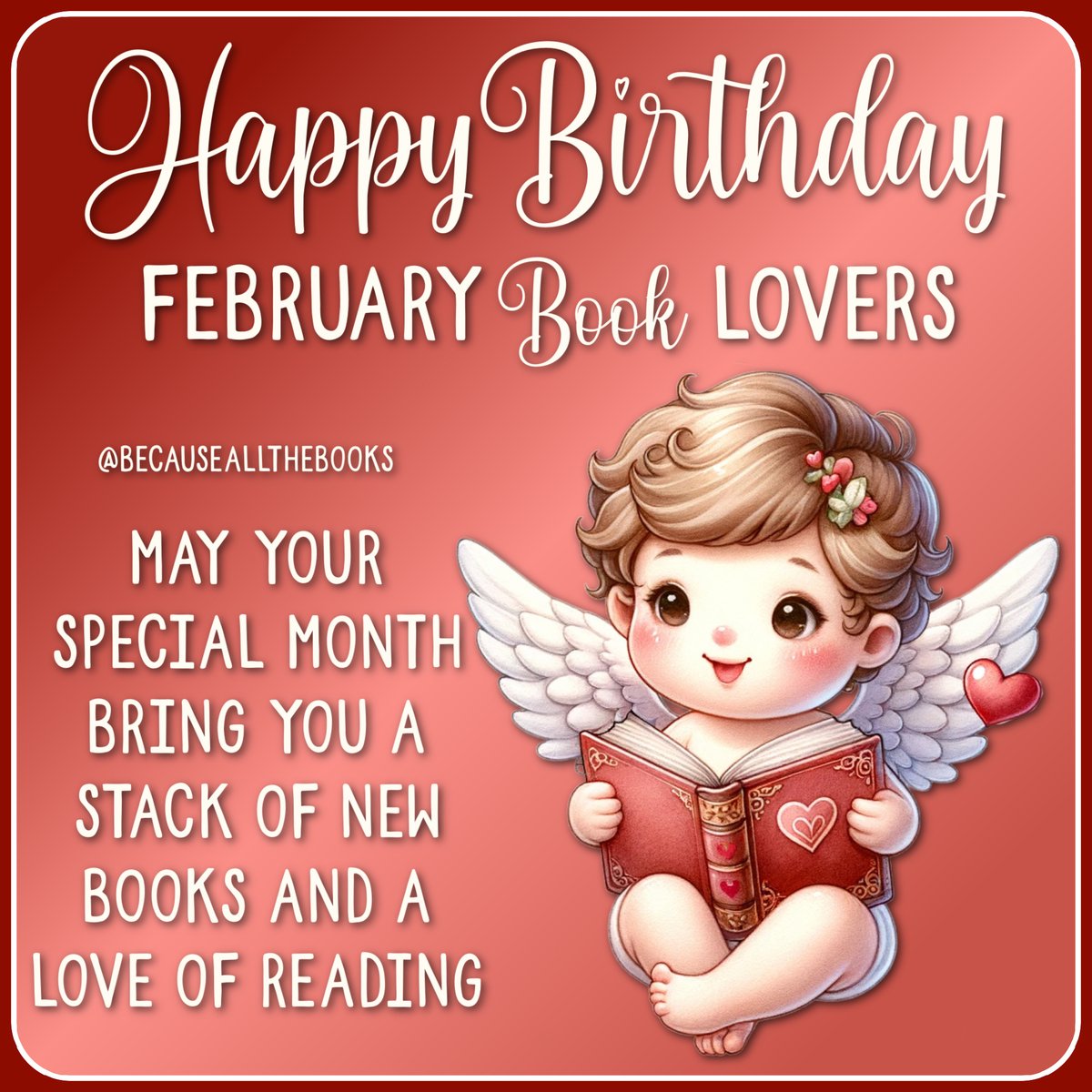 becausemybooks's tweet image. Happy birthday to all of the February book lovers! Were you born this month? Have any book loving friends who were?

#BecauseAllTheBooks #BookLovers #FebruaryBirthdays #LoveOfReading