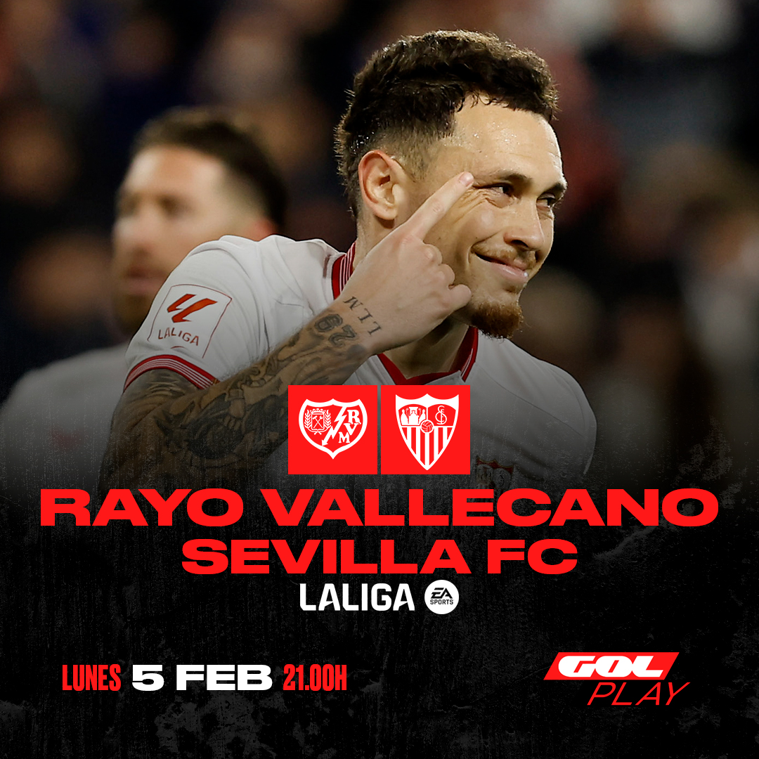 Gol's tweet photo. 🤩 ¡Que sí, que el Sevilla vuelve a jugar GRATIS y EN ABIERTO!

📆 Lunes
⏰ 21h
⚔️ @RayoVallecano 🆚 @SevillaFC

📺 #LaLigaEnGol https://t.co/UhmSShCLLL
