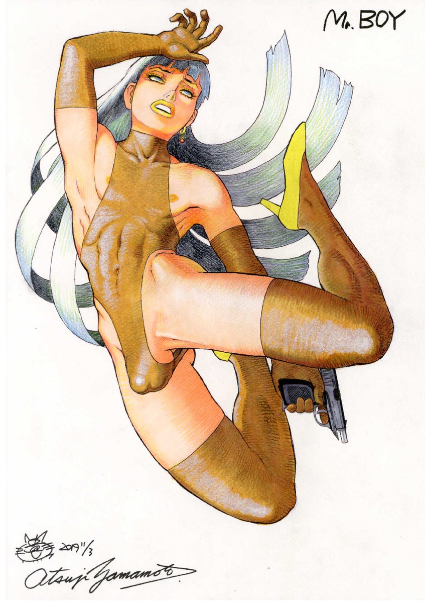 「男性がデフォルメされ誇張された絵は自分も好きで何枚も描いてます。女性となんら差別」|山本貴嗣のイラスト