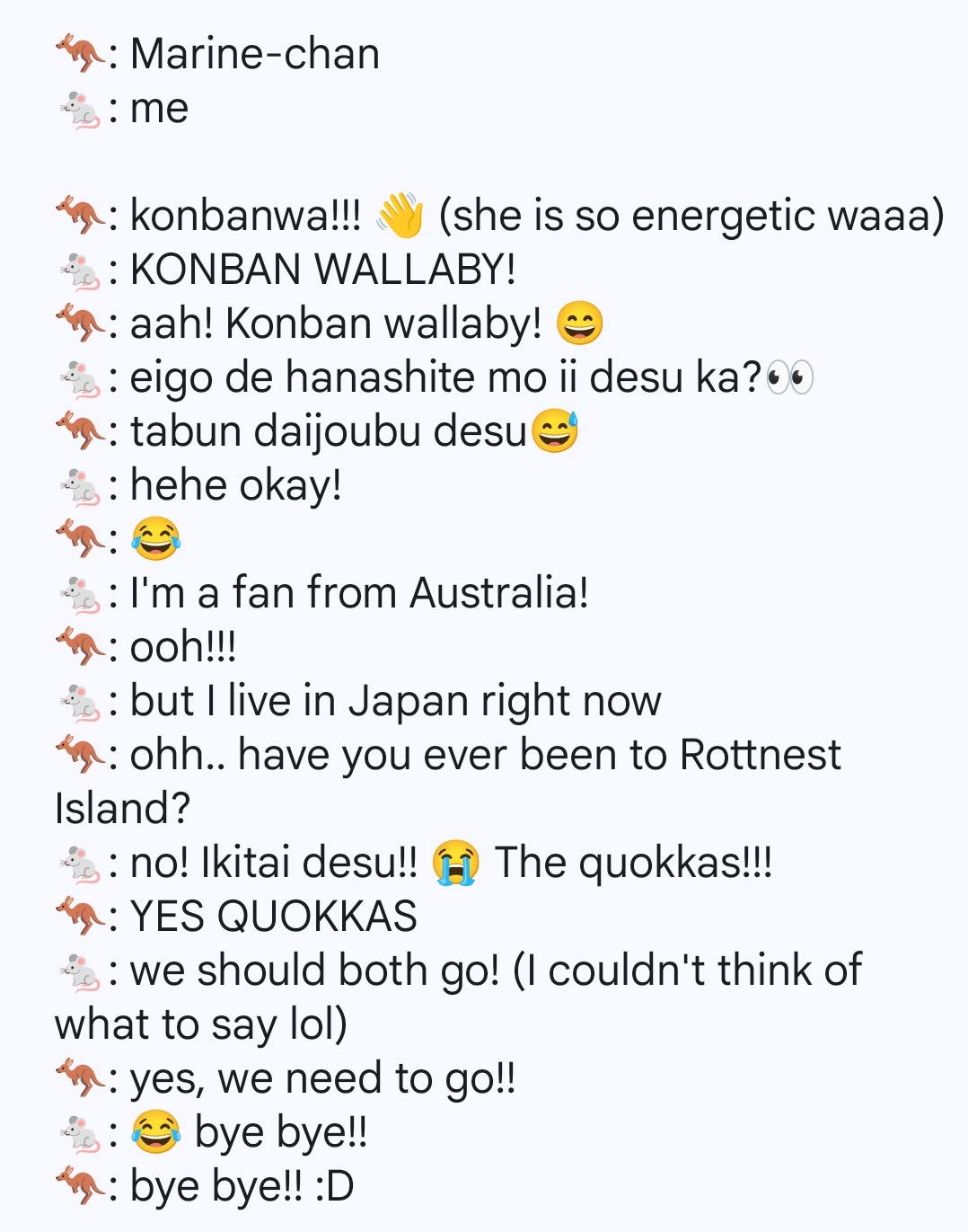 sam🐁 on X: "my first call with Marine-chan 🥹🦘💙 https://t.co/8vaY7UOgPI"  / X