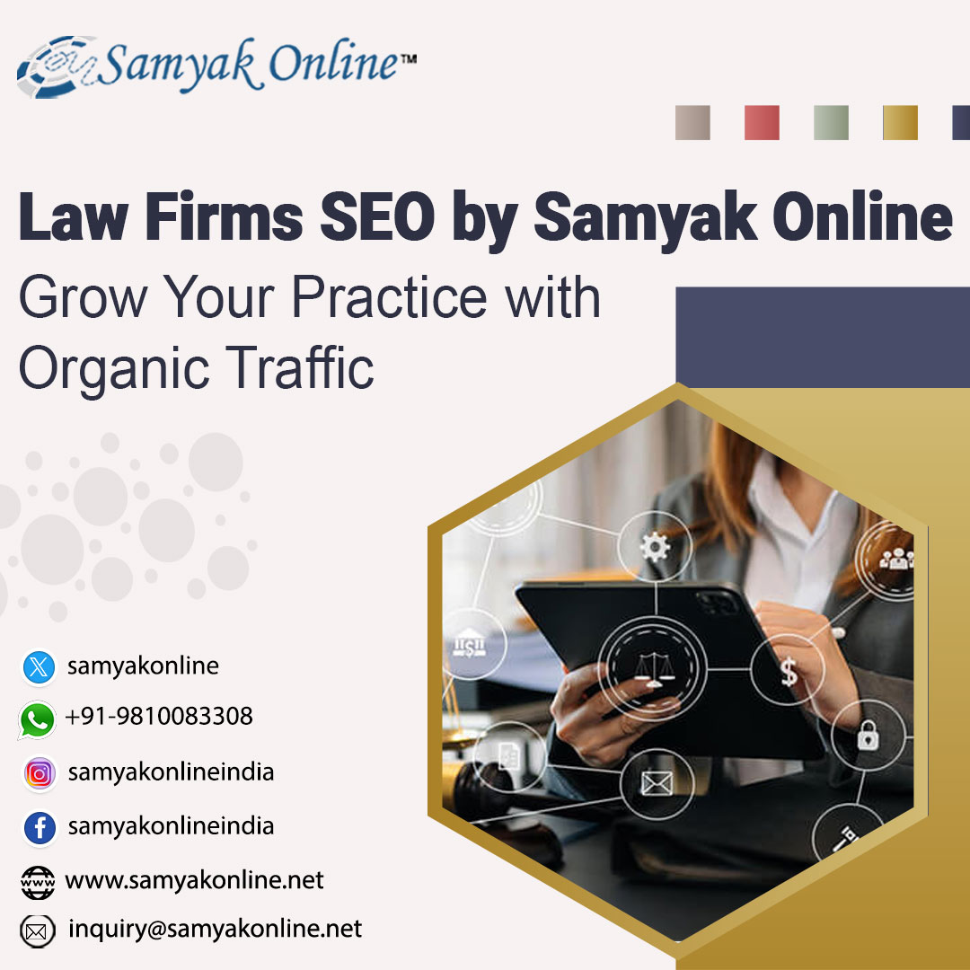 #SamyakOnline #SEOlawyers Transforms Law Firms into #DigitalLeader

🌐bit.ly/seolawyers
📞 +919810083308
more👉: wa.me/9810083308

#seo #digitalmarketing #marketing #socialmediamarketing #socialmedia #webdesign #branding #business #onlinemarketing