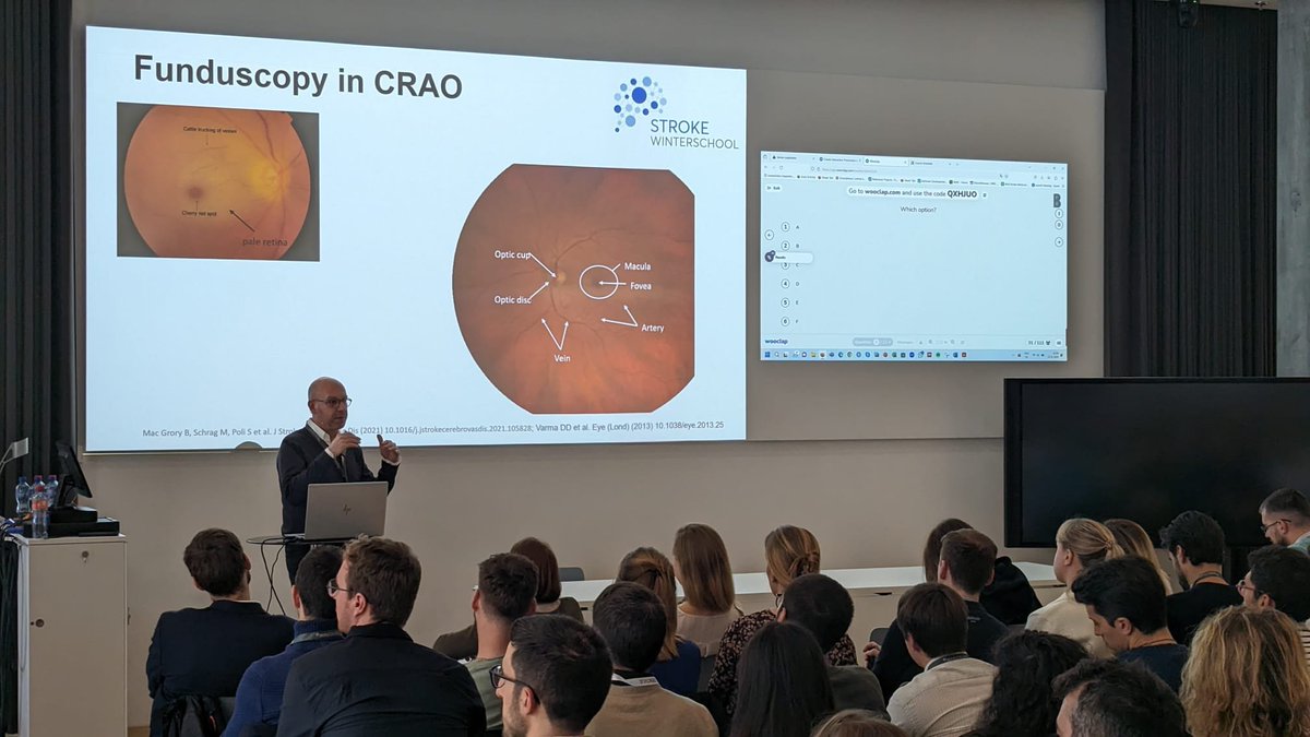 Fascinating talks at the 2024 <a href="/StrokeBern/">Stroke Research Center Bern</a> <a href="/StrokeSchool/">StrokeWinterSchool</a> 

#CRAO by <a href="/SvenPoli/">Sven Poli</a> 
#sICH by <a href="/kiliantreurniet/">Kilian Treurniet</a> 
#TIA by LinxinLi