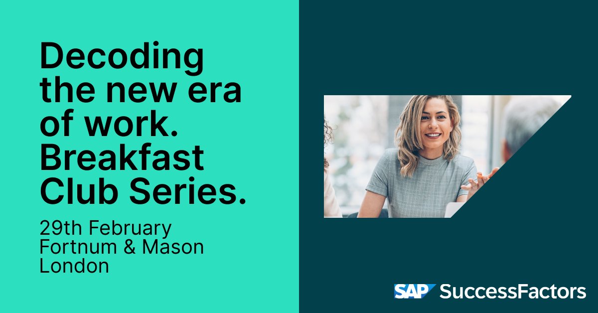 Bringing to you our first SuccessFactors Breakfast Club of the year. Join us at Fortnum & Mason on 29th February. Caz Shaw, HR Operations Excellence Manager at LRQA discusses 'Setting the Foundation for Success and Innovation' Register Now ➡️ sap.to/6011pwjmZ