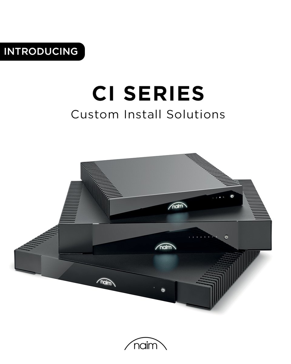 NaimAudio's tweet photo. Introducing the CI Series - blending seamless integration, incomparable sound quality, and a compact form, the range includes, CI-Uniti 102, a streamer and amplifier; CI-NAP 108, an 8-channel amplifier; and CI-NAP 101, a mono power amplifier.

Discover: https://t.co/cn7f2TpVL7 https://t.co/eei0atWSn0