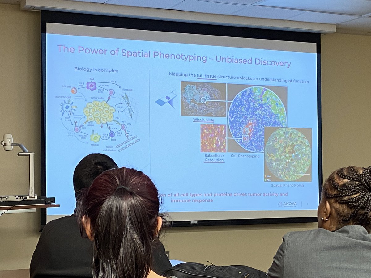 lsuvetmeddean's tweet photo. What a joy to hear #AkoyaBiosciences tell us about the incredible capabilities of our new multispectral fluorescence imaging & scanning system for our diagnostic & research enterprises @LSUVetMed. With 9-plex options, the sky’s the limit! #LSU #WeProtect #LADDL #ScholarshipFirst https://t.co/P8sD2lCkK2