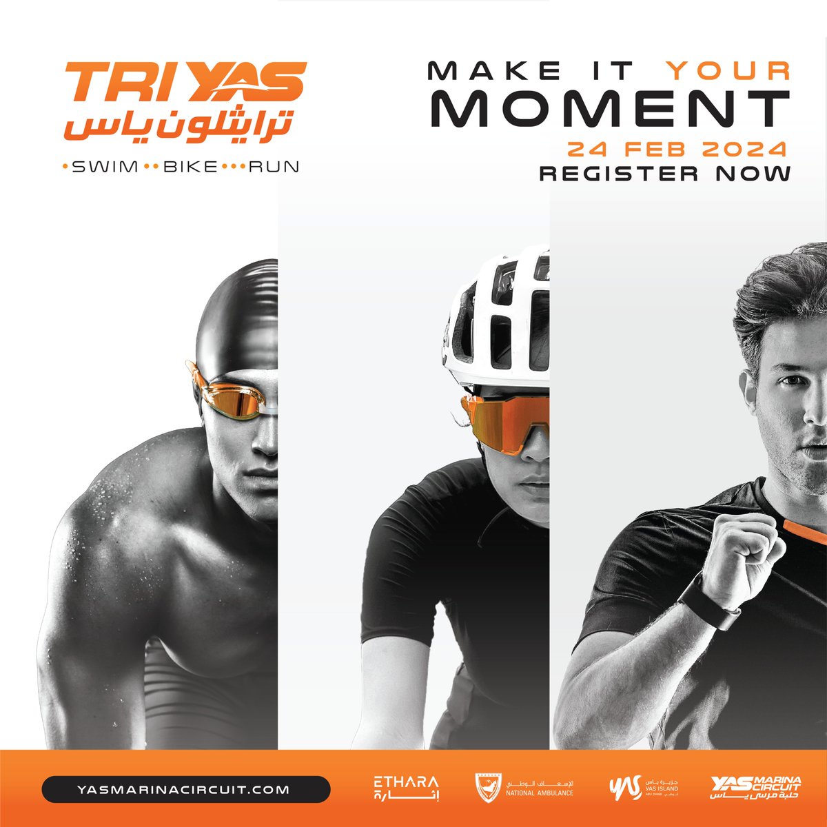 ymcofficial's tweet photo. Clock is ticking!⏳

It’s time to conquer the #TriYas Challenge and make it your moment! 🏃🏊‍♂️🚴‍♀️

⭐️Open to all ages and experience levels!
🗓 Save the date: February 24, Saturday.

Register NOW!
🔗https://t.co/lBT3CEc76b

@nambulanceuae @yasisland https://t.co/CN2WhKXjdc