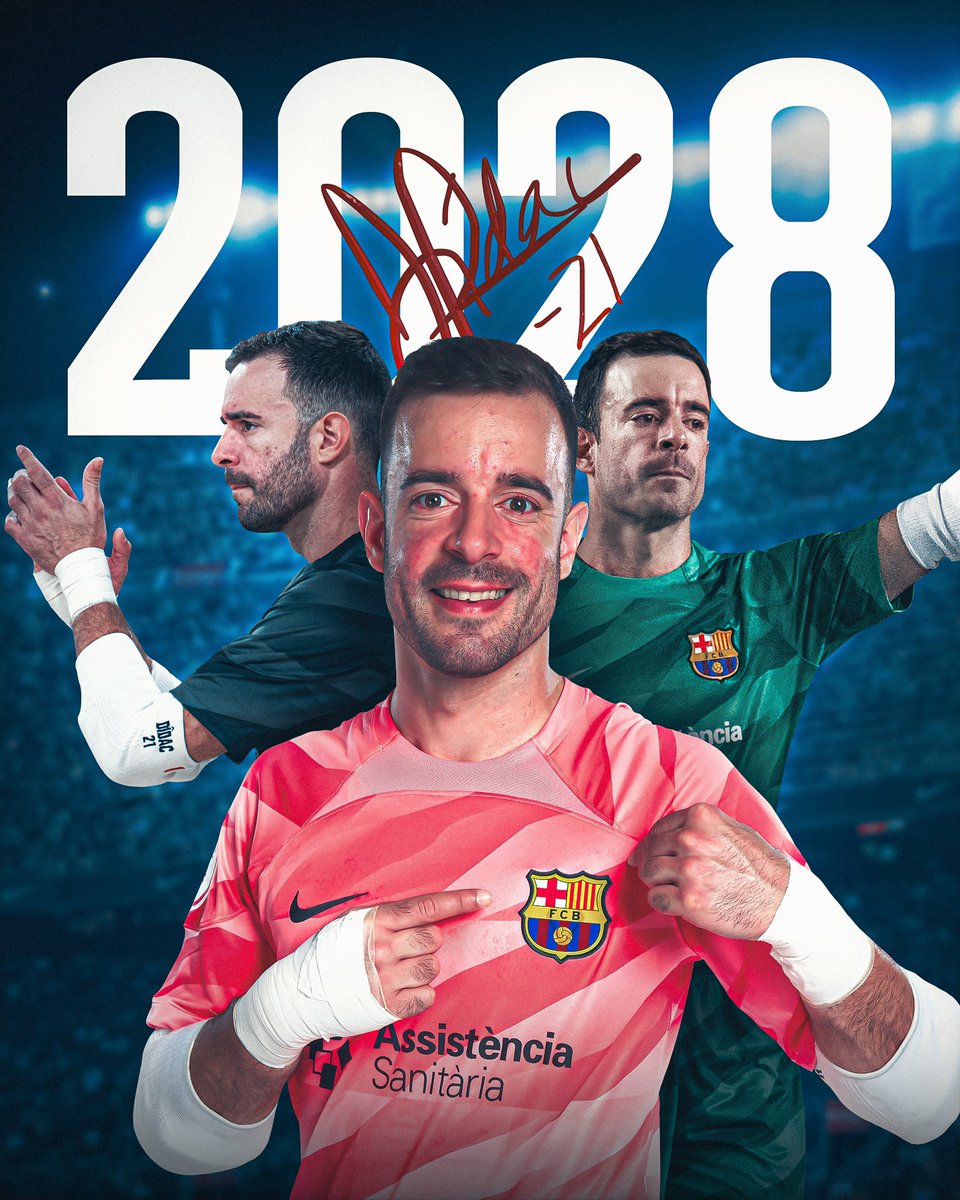 FCBfutbolsala's tweet photo. 😉 @didacplana té corda per estona, com a mínim fins al 2️⃣0️⃣2️⃣8️⃣ https://t.co/X7S9d8ky2H