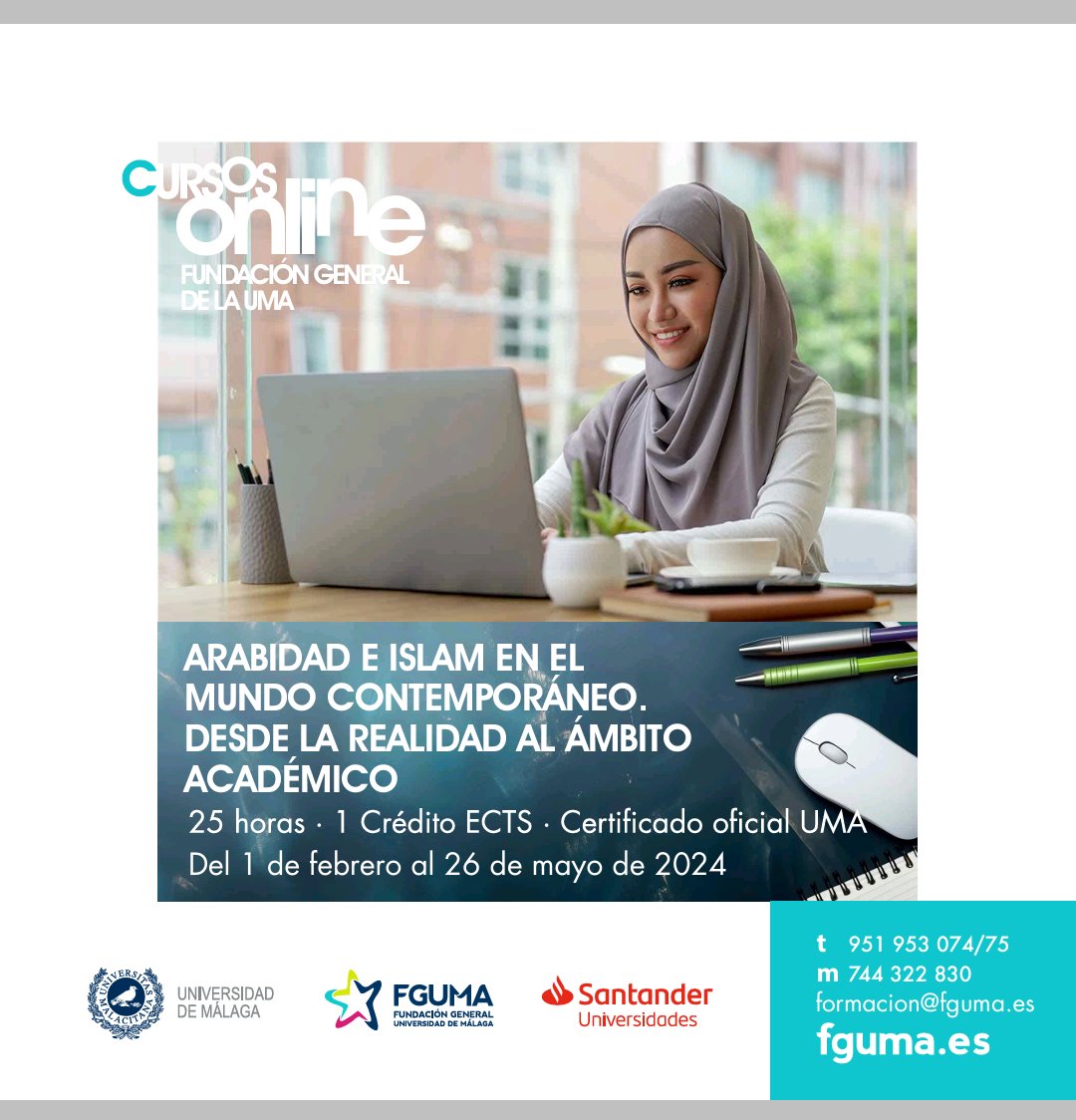 Congreso_CIOM's tweet photo. 📢Curso online en @LetrasUma
"Arabidad e Islam en mundo contemporáneo. Desde la realidad al ámbito académico" 

El curso te llevará por el mundo árabe contemporáneo. Toda la info en el enlace 
 👇🏼👇🏼👇🏼
https://t.co/hdIkKFKMR0 https://t.co/AaXN5tAOQq