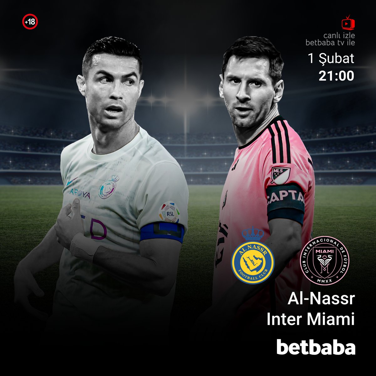 Bu maç kaçmaz! Al-Nassr - Inter Miami Maçı BetbabaTV'de!

Al-Nassr 🆚  Inter Miami
🗓️01.02.2024
⏰21:00

➡️bit.ly/uyeolbetbaba
➡️t.me/BetbabaTr1
📺bit.ly/betbabatv

#canlilink #canlıtv #betbaba #betbabatv #Spor #bahis #kupon #ronaldo #messi
