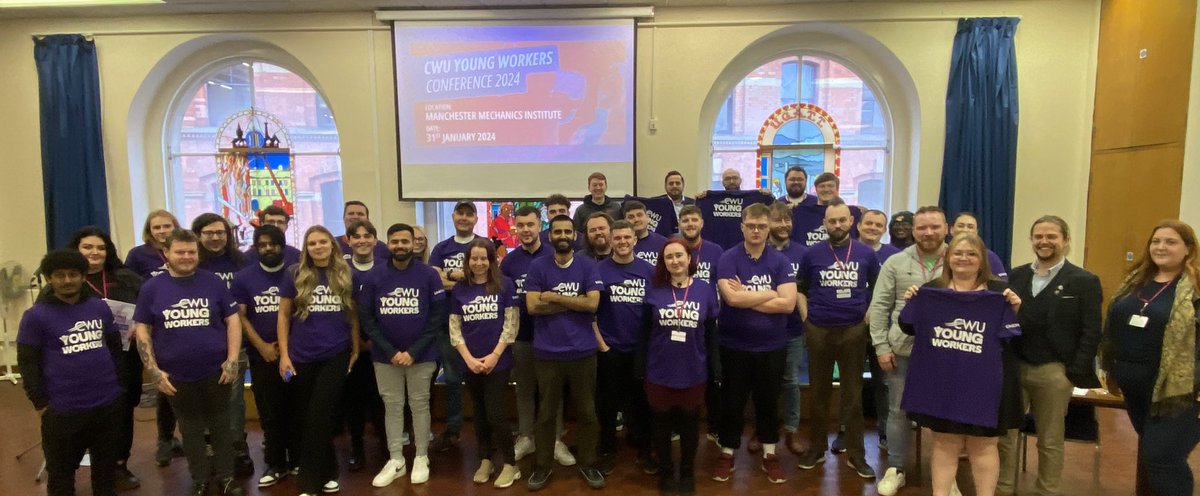 Thank you to all our delegates and supporters who made our Young Workers Conference 2024 a huge success. An agenda has been set for the year ahead, a year which will see our young workers go from strength to strength, campaigning for a better fairer world! @CWUnews @DaveWardGS