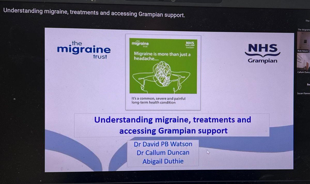 Rob Music (@robmusic_) on Twitter photo We ran a #Migraine webinar for people who live in Grampian (part of an <a href="/scotgovhealth/">Scot Gov Health</a> funded project working with <a href="/NHSGrampian/">NHS Grampian</a>). 460+ attended, quite incredible & very positive feedback. High numbers also show need for improved public awareness about migraine. <a href="/MigraineTrust/">The Migraine Trust</a> We ran a #Migraine webinar for people who live in Grampian (part of an <a href="/scotgovhealth/">Scot Gov Health</a> funded project working with <a href="/NHSGrampian/">NHS Grampian</a>). 460+ attended, quite incredible & very positive feedback. High numbers also show need for improved public awareness about migraine. <a href="/MigraineTrust/">The Migraine Trust</a>