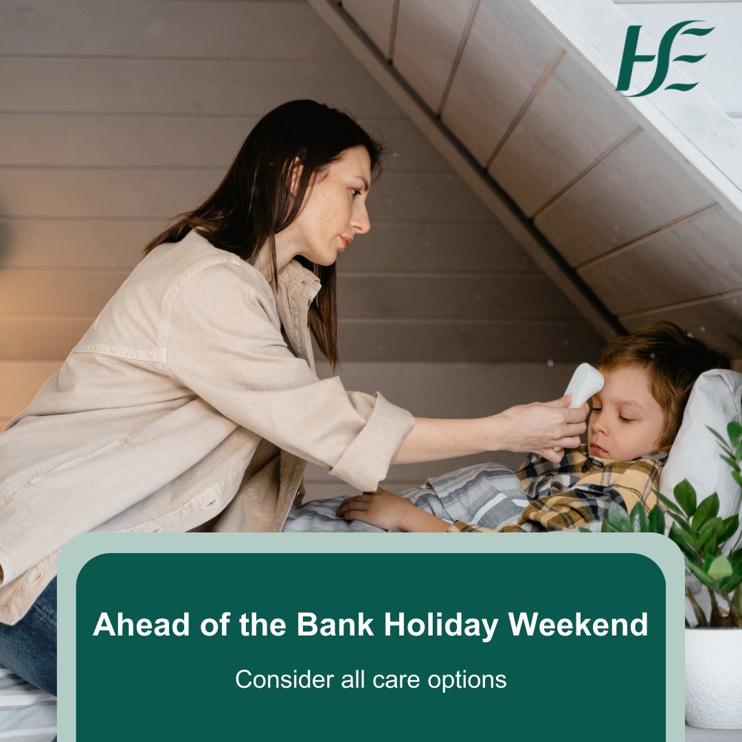 Ahead of the Bank Holiday Weekend, remember to consider all healthcare options before attending the Emergency Department at your local hospital: ➡Pharmacists ➡GP ➡GP Out-of-Hours Services ➡Injury Units ED staff will continue to prioritise the sickest patients first.
