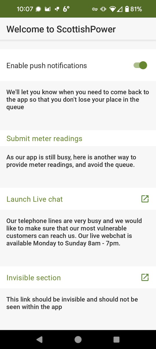 ut5's tweet photo. @SP_EnergyPeople hey - scroll down in your app - your invisible section is showing 😜 https://t.co/NXVQB72jLg