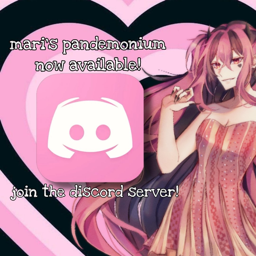 Mariatina_vt's tweet photo. 💗🖤 DISCORD SERVER ANNOUNCEMENT!
#MariPandemonium
happy to finally announce my very own SERVER!! there you'll be updated on my progress on projects, access teasers, recruit for collabs & hang out with like minded ppl!
⏩https://t.co/ar38ivg6eu https://t.co/NaziHVEXJD
