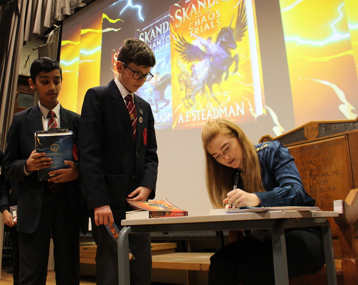 We had a wonderful time hosting AF Steadman <a href="/annabelwriter/">A.F. Steadman</a> yesterday. Our students were totally engaged in the magical storytelling and creative process. It was a pleasure having our local schools visiting too!
