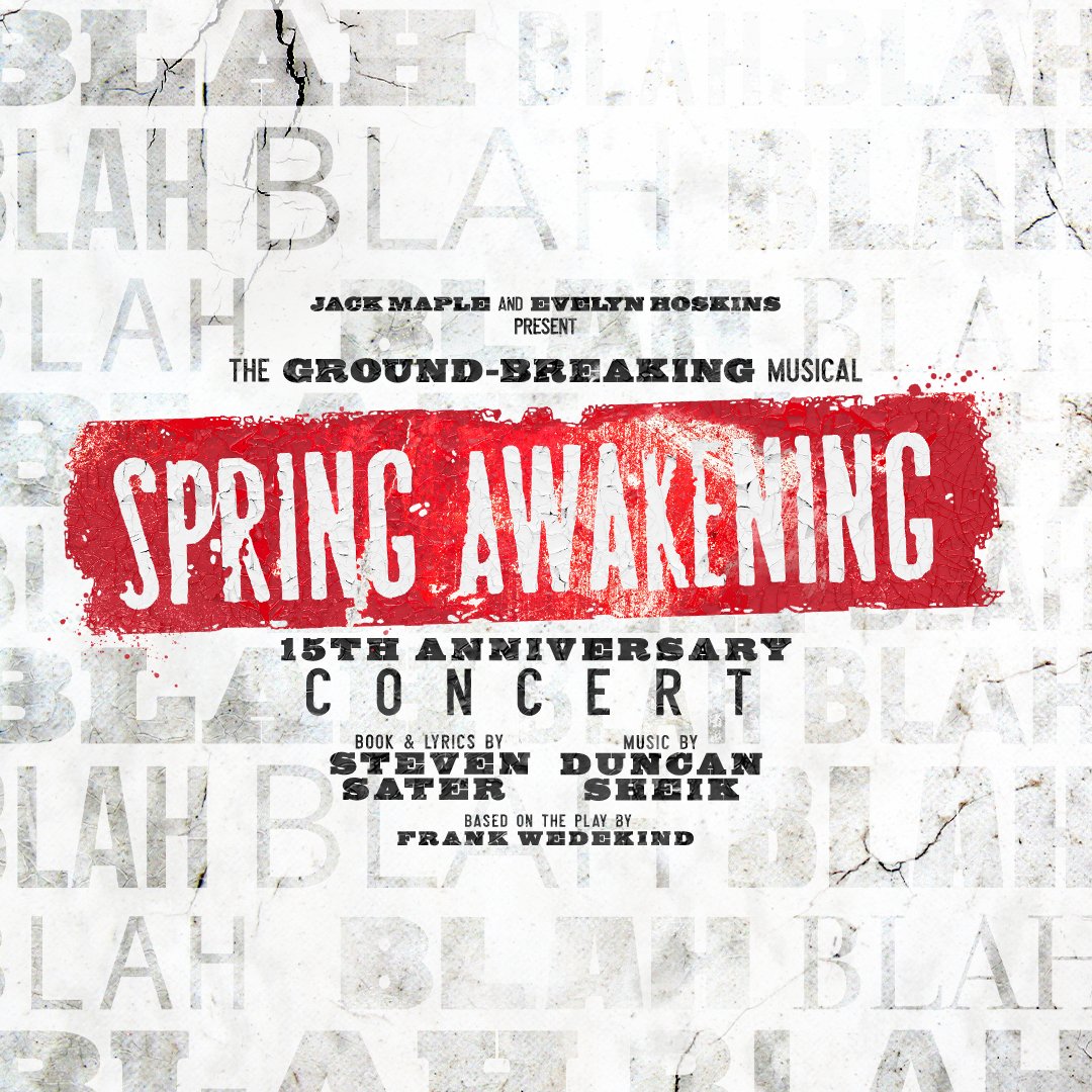 TheArtsShelf's tweet photo. 15th Anniversary Concert production of 'SPRING AWAKENING' to take place at London's Victoria Palace Theatre!

MORE INFO 👉 https://t.co/Zbf3dcK5Rm

#SpringAwakening https://t.co/qf9xchENGP