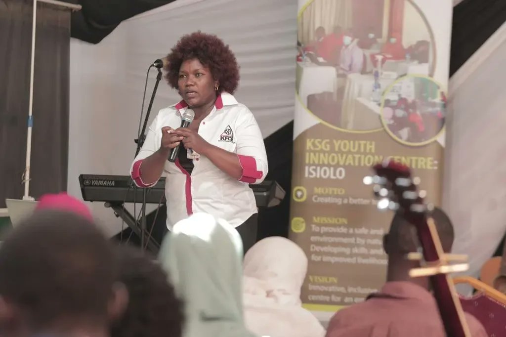 nibcent's tweet photo. Lights, camera, action in Isiolo. 🎥 Exciting times at the Talent Search and Creatives Workshop, where our Kenya Film Classification Board (KFCB) Representative, Jennifer, is our guide through the cinematic journey. 
#TalantaNiKazi 
#WezeshaVijana 
#CreativesWorkshop @InfoKfcb https://t.co/uSSJMQqwae