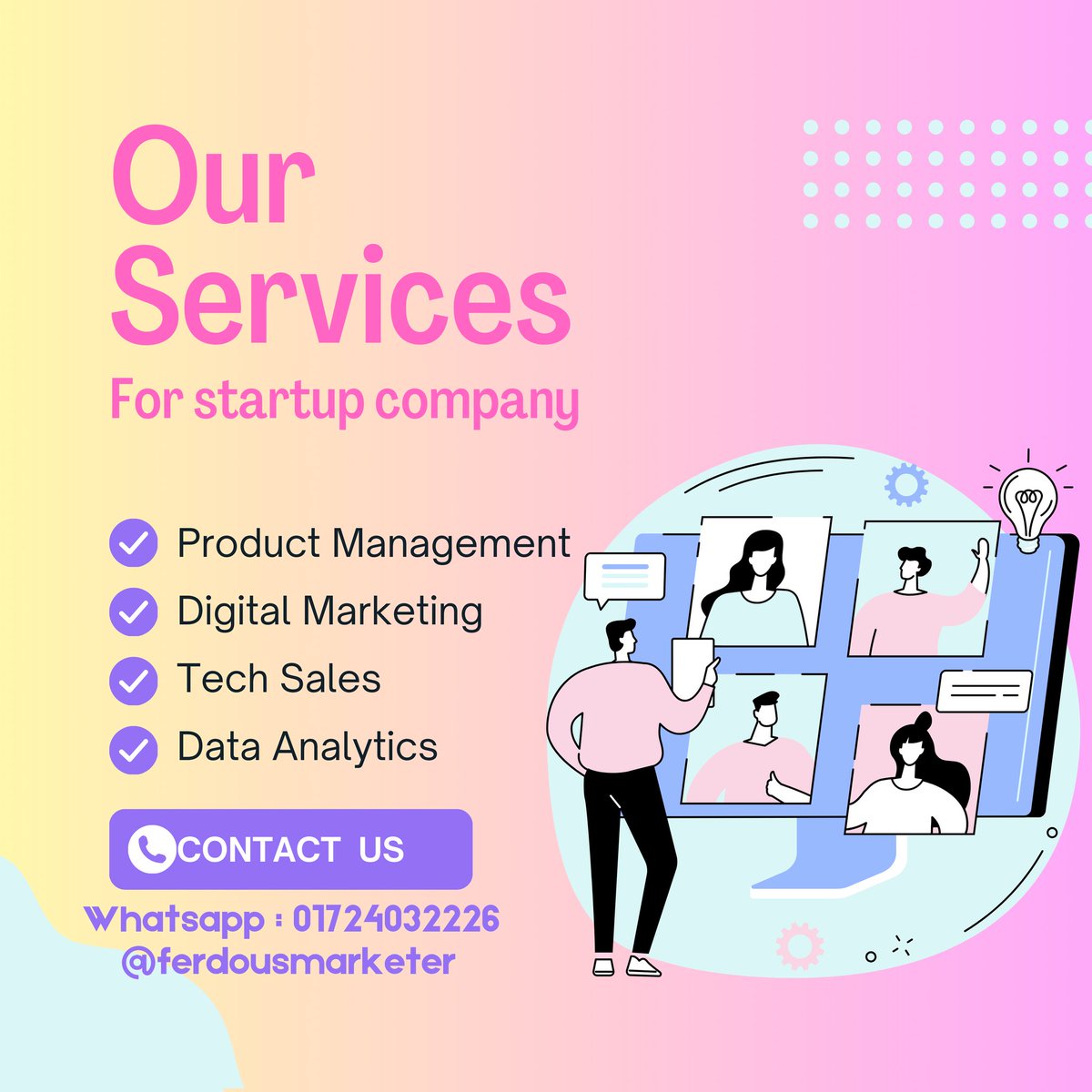ferdousmarketer's tweet photo. Our Service For Startup Company 📢
#seoul #seo #SeokJin #seohyun #seoulfashionweek #Seolhyun #seotips #seomarketing #seoservices #seoproblems #seoulkorea #seoexpert #seoulfashion #seoulsecret #seojuhyun #seoagency #seoulfood #seoconsultant #seokmin #seostrategy #seoulcafe #SEOtoo https://t.co/OKz4nZGMXB