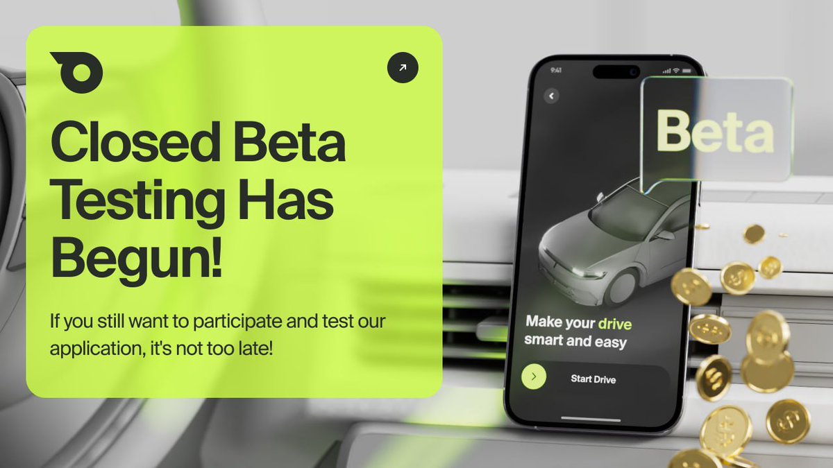 🚀 We're thrilled to announce the kickoff of closed #beta testing for our OONE World app! 

🚗Now, you can #drive 300 km to #earn 6 USDT, plus invite fellow drivers using your "code" to earn an additional 5 USDT from each #referral

👉 Haven't joined us yet? Fill out the form