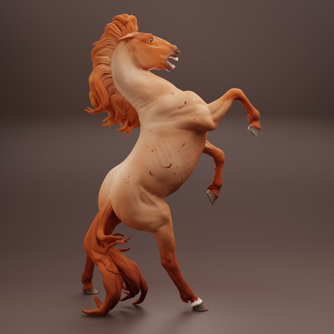 BexbeeStudios's tweet photo. Cossack the Australian brumby stallion 
Sculpted in #zbrush and rendered in #blender3d !
#art #horse #modelhorse #3dartist https://t.co/gZwFQZFkev