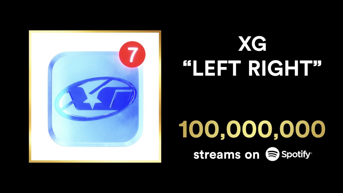 - 🌠 - Congratulations - 🌠 -

         ＼　\\　　　//　／
      #XG の "LEFT RIGHT" が
    Spotifyで1億回再生を突破👏
         ／　//　　　\\　＼

圧巻のパフォーマンスと歌声!!
誰もを魅了する彼女たちの楽曲を
【This Is XG】で🎧
👉spoti.fi/ThisIsXG

<a href="/XGOfficial_/">XG OFFICIAL</a>
