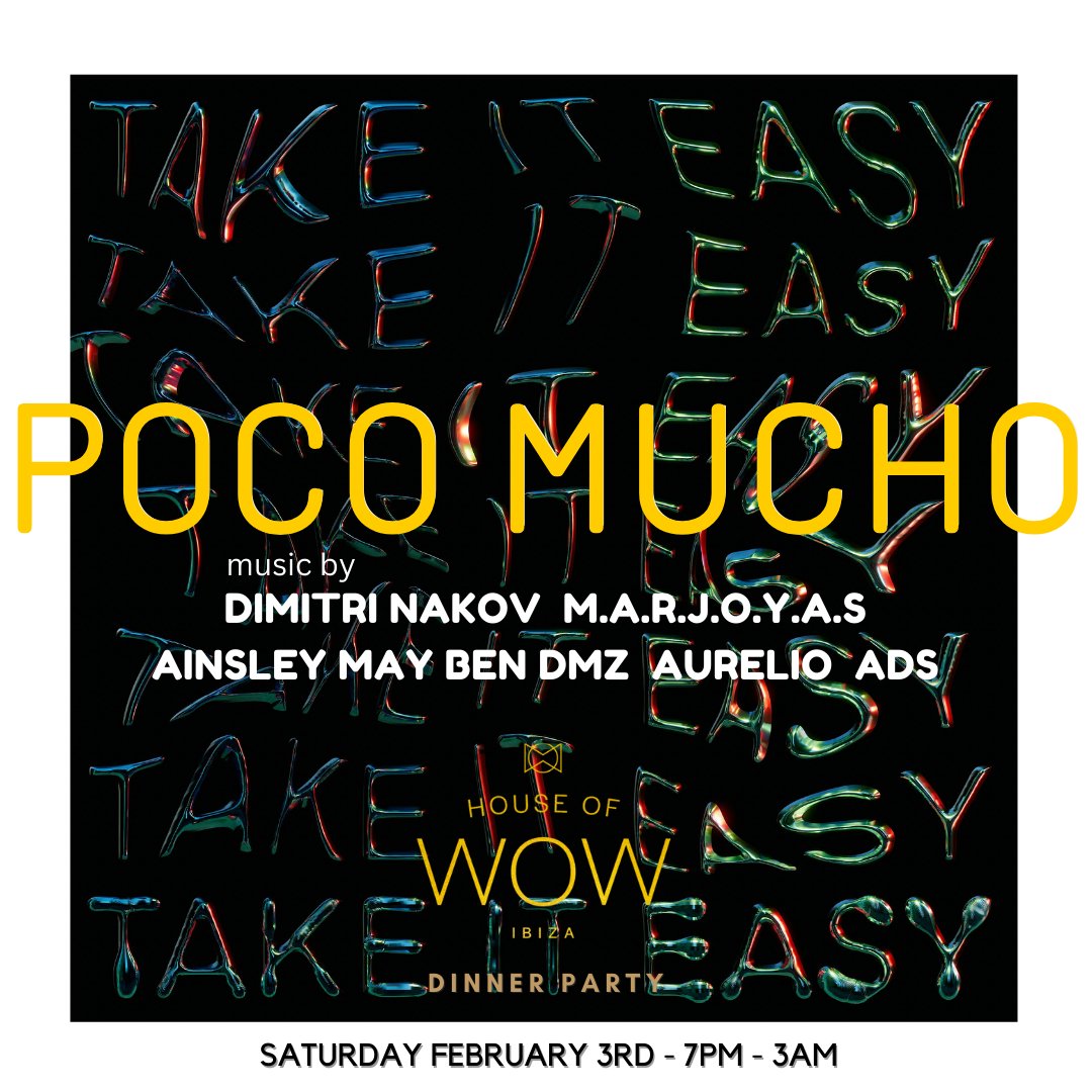 Feb 3rd lets sunset dry January shall we? 💦 Party Playlist here: tiny.cc/bixlwz  - #pocomucho #houseofwow #dinnerfirst #thenpocomucjo #detodo #boomboomboom 😱