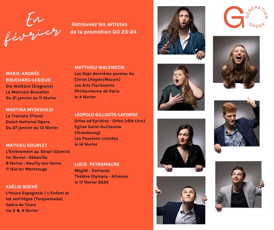Pour commencer le mois de février en beauté, retrouvez l'actualité des artistes de la promotion GO 23-24🍀⭐️