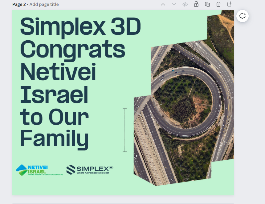 Netivei Israel - a National Transport Infrastructure Company, is also moving to 3D. Congratulations on joining the Simplex 3D family. We are proud that you will be able to plan, operate, and maintain the infrastructure industry with Simplex
#NetiveiiIsrael #simplex3d