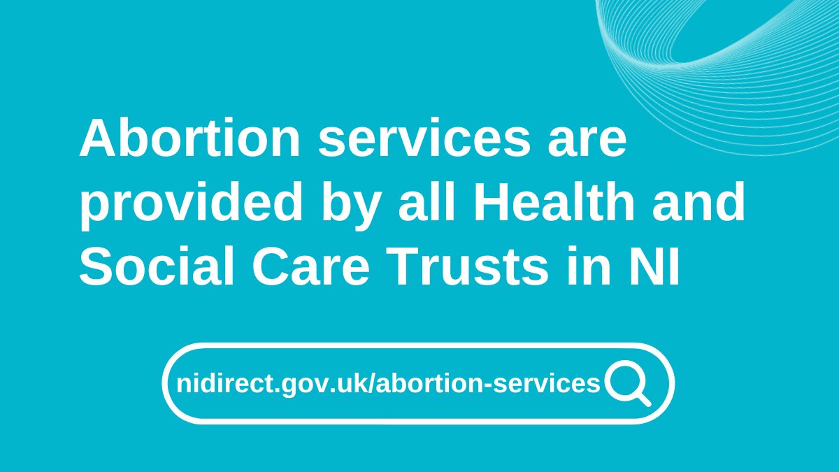 Abortion services are available from all Health and Social Care Trusts in Northern Ireland.
For more information, go to: nidirect.gov.uk/abortion-servi…
<a href="/healthdpt/">Department of Health</a> <a href="/HSC_NI/">Health and Social Care Northern Ireland</a> <a href="/BelfastTrust/">Belfast Trust</a> <a href="/WesternHSCTrust/">Western Trust</a> <a href="/NHSCTrust/">Northern Trust</a> <a href="/SouthernHSCT/">Southern Trust</a> <a href="/setrust/">South Eastern Trust</a>