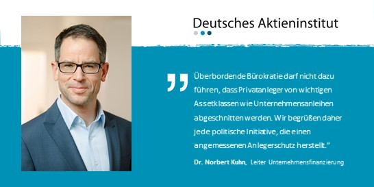 Aktieninstitut's tweet image. Unternehmensanleihen sollten vom Anwendungsbereich der Verordnung über verpackte Anlageprodukte für Kleinanleger und von Versicherungsanlageprodukten (#PRIIPs) ausgenommen werden.  dai.de/detail/positio…
#Anleihen #Investments #PRIIP @DeutschesAktieninstitut