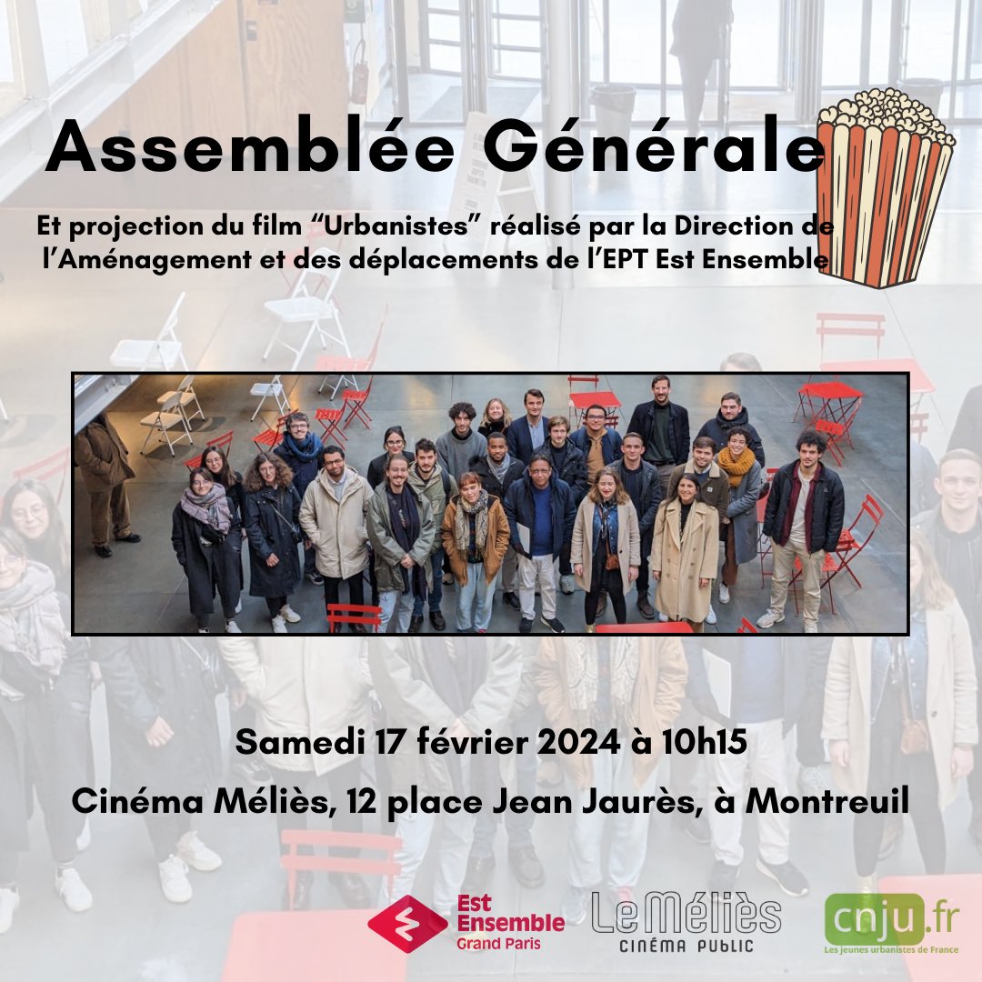 👉 Le CNJU est heureux d’annoncer que notre Assemblée Générale aura lieu le samedi 17 février au Cinéma Méliès à Montreuil à 10h15 !

✍️ Pour s’inscrire à l’Assemblée Générale/Projection : lnkd.in/e3W3UBxT

➡️ Plus d’informations sur notre page LinkedIn et sur Discord !