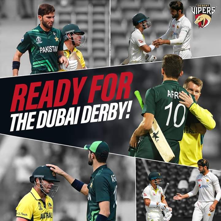 If you were looking for entertainment 🤩

See you tonight 😉

#DesertVipers #FangsOut #DCvDV #DPWorldILT20 #AllInForCricket #ShaheenAfridi