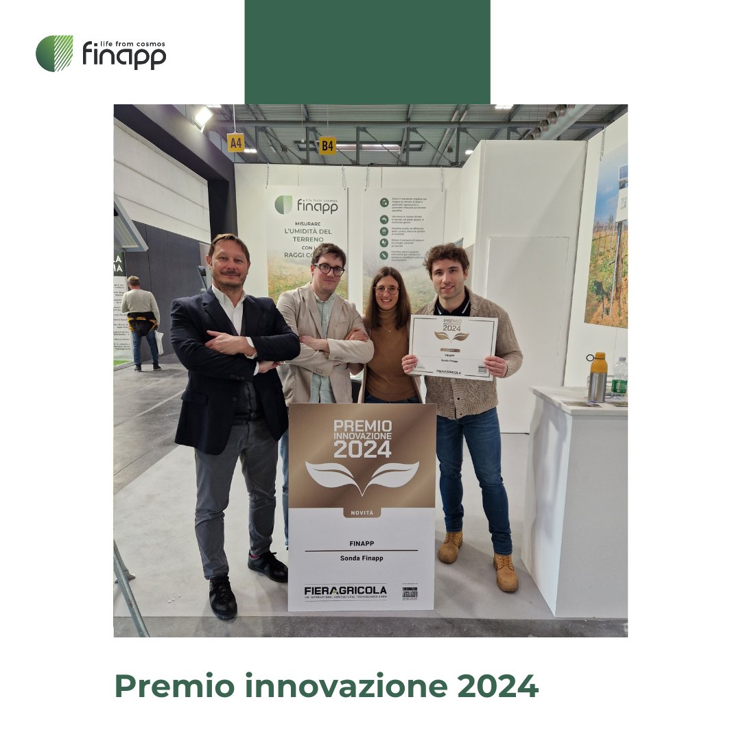🎖 Il team Finapp ha ricevuto la foglia d'oro del Premio Innovazione 2024, organizzato da @fieragricola e @news_LIA Venite a trovarci: Stand B3,Pad 11