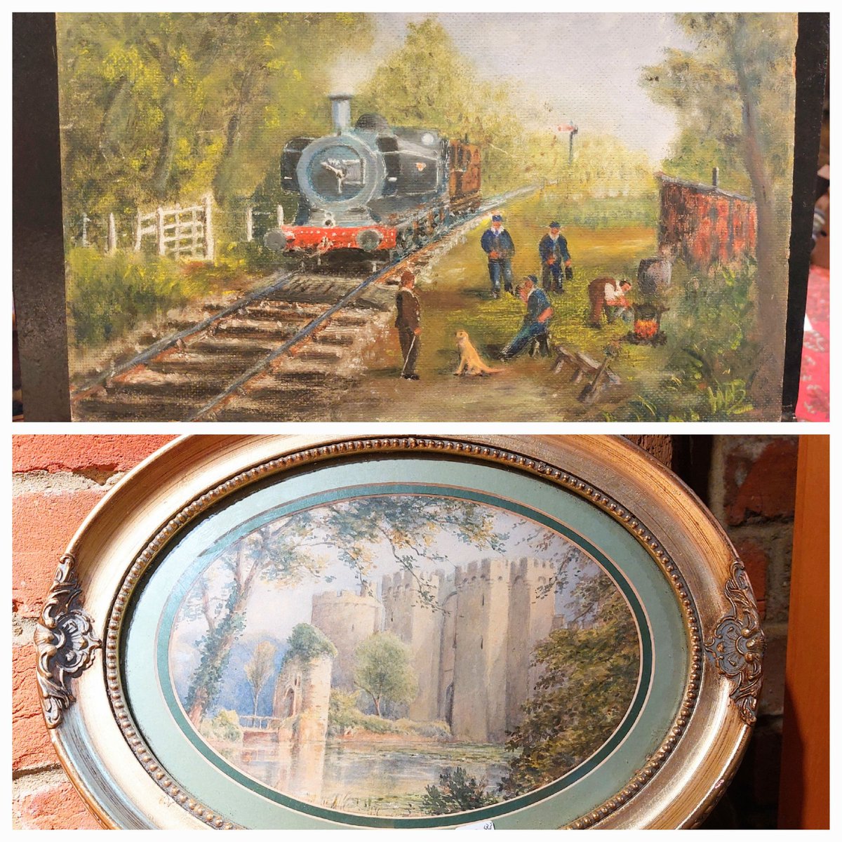 eversleybarn's tweet photo. #architecturalprints #19thcenturyarchitecture #trainpainting #castlepainting #judismithantiques #eversleybarnantiques https://t.co/sjyoRkpHqx