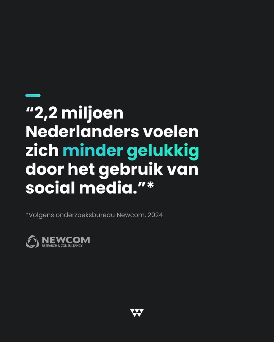 WeDigitalNL's tweet photo. Veel Nederlanders proberen hun socialmediagebruik al te verminderen of overwegen zelfs om helemaal te stoppen. 

👀 Benieuwd naar nog meer verrassende statistieken over ons socialmediagebruik? Lees onze blog: https://t.co/a3JVhHNmxG https://t.co/Sa03dt7lcp